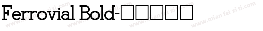 Ferrovial Bold字体转换